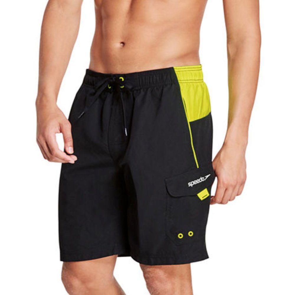 NWT Speedo Marina Sport VaporPLUS 9" Swim Trunks L - Picture 1 of 9